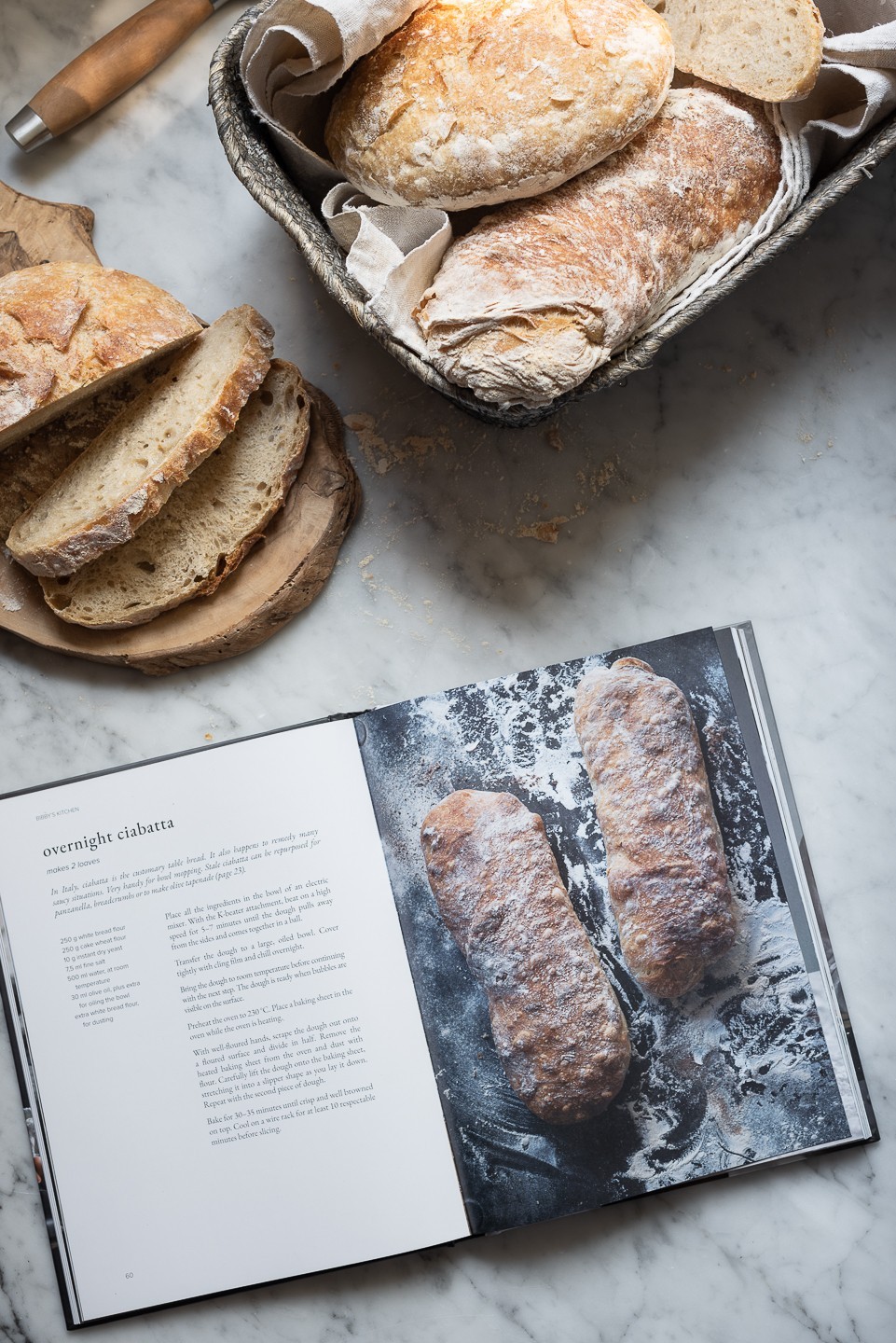 Overnight ciabatta from Bibby's Kitchen Cookbook