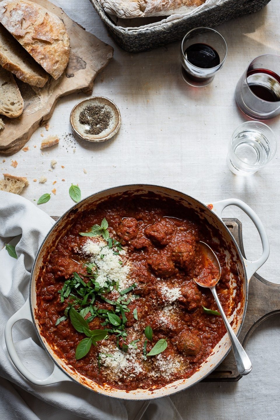 Parmesan Meatballs with Sundried tomato sauce