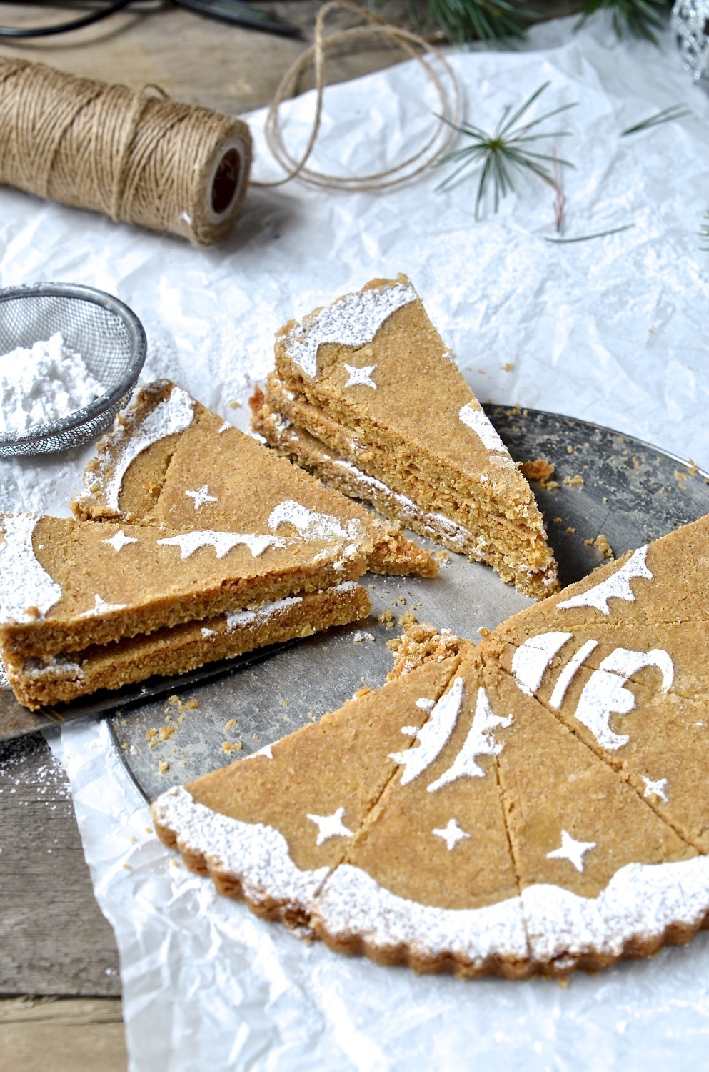 Ginger and oat shortbread