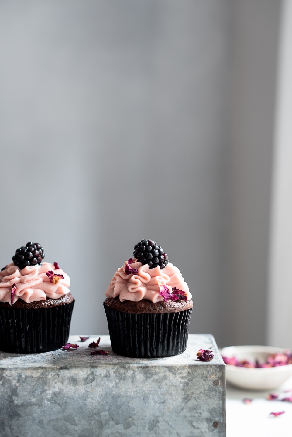 Frilled Devil's Food cupcakes