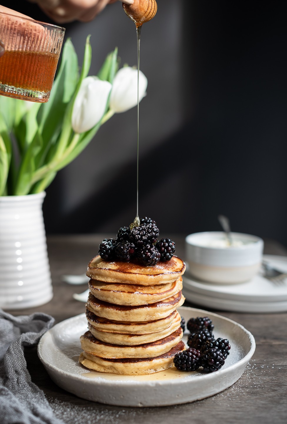 The fluffiest Ricotta pancakes