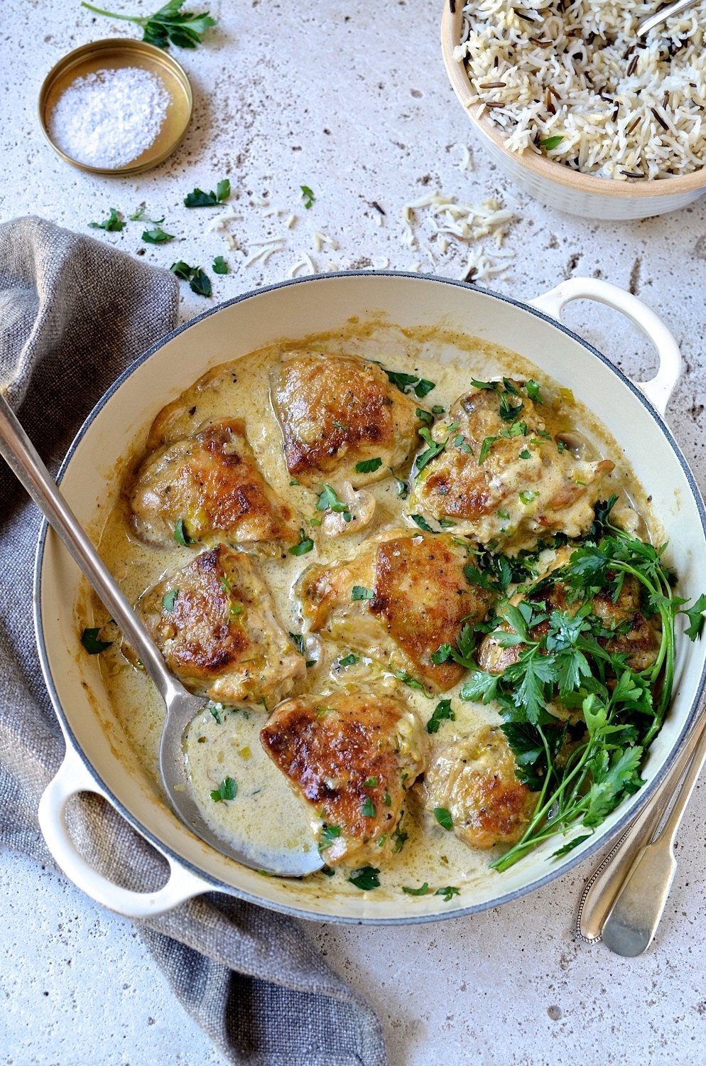 Chicken and leek casserole