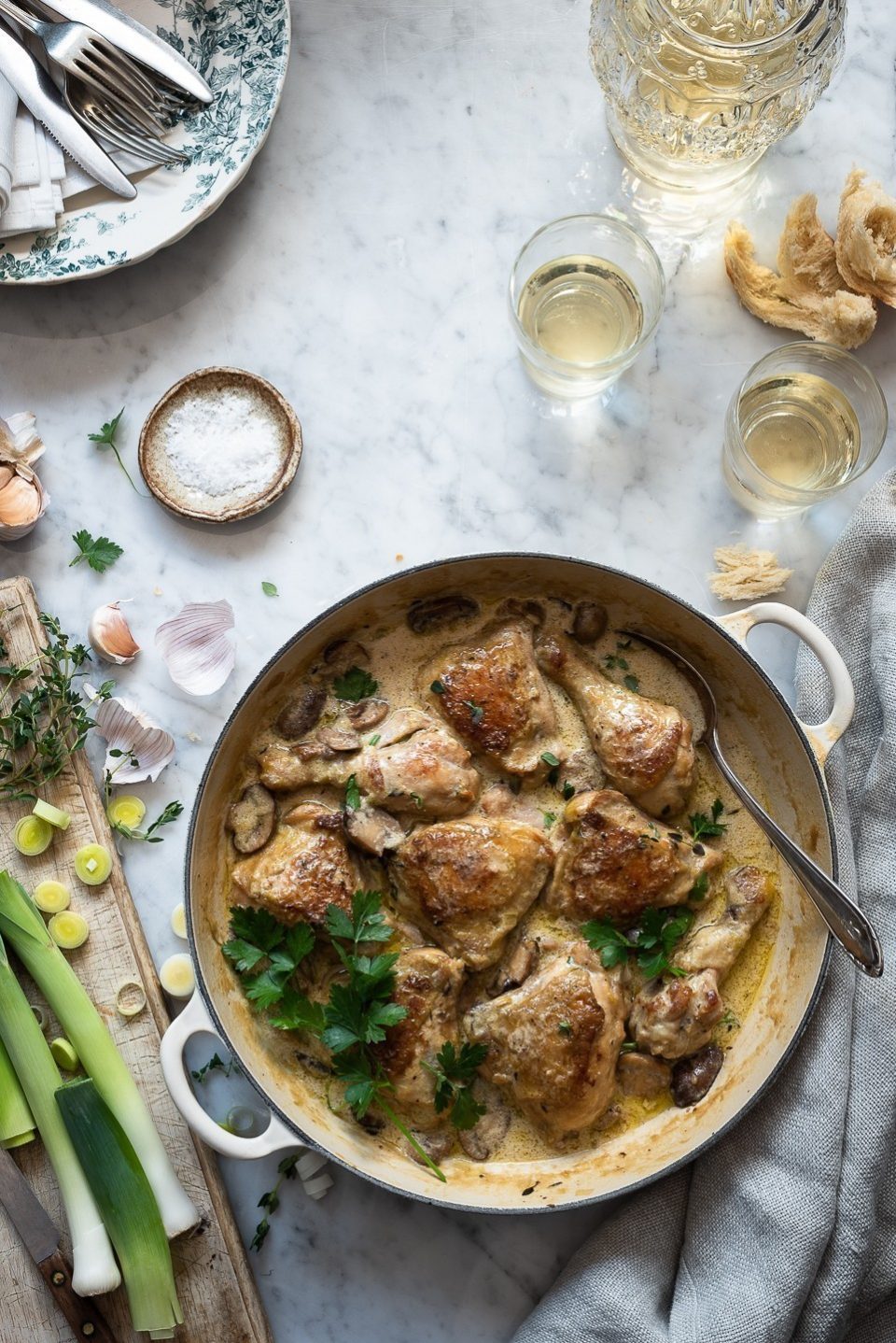 Chicken and leek casserole