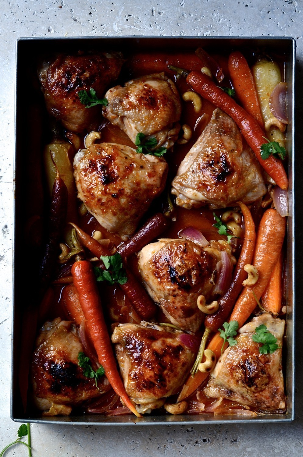 Chinese mandarin chicken tray bake