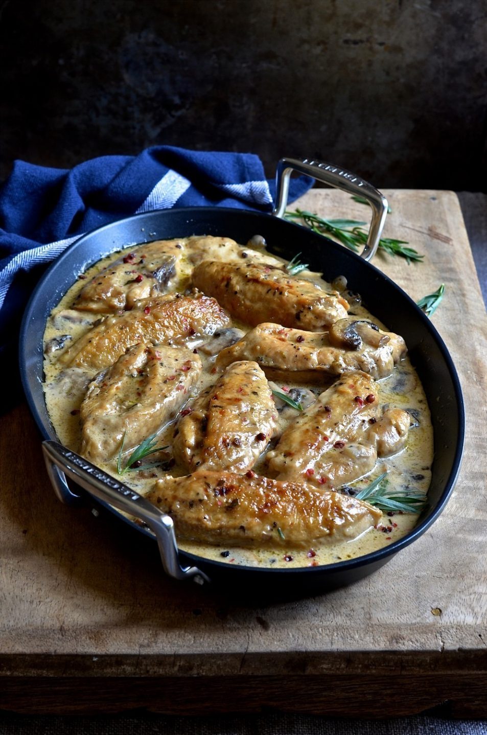 Tarragon cream chicken with pink peppercorns Bibbyskitchen recipes