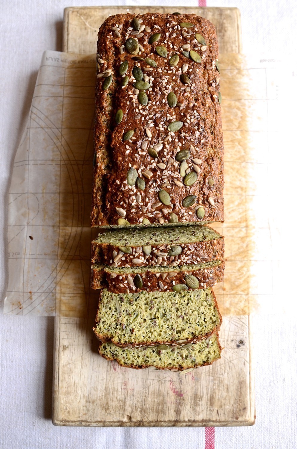 Gluten free zucchini seed bread
