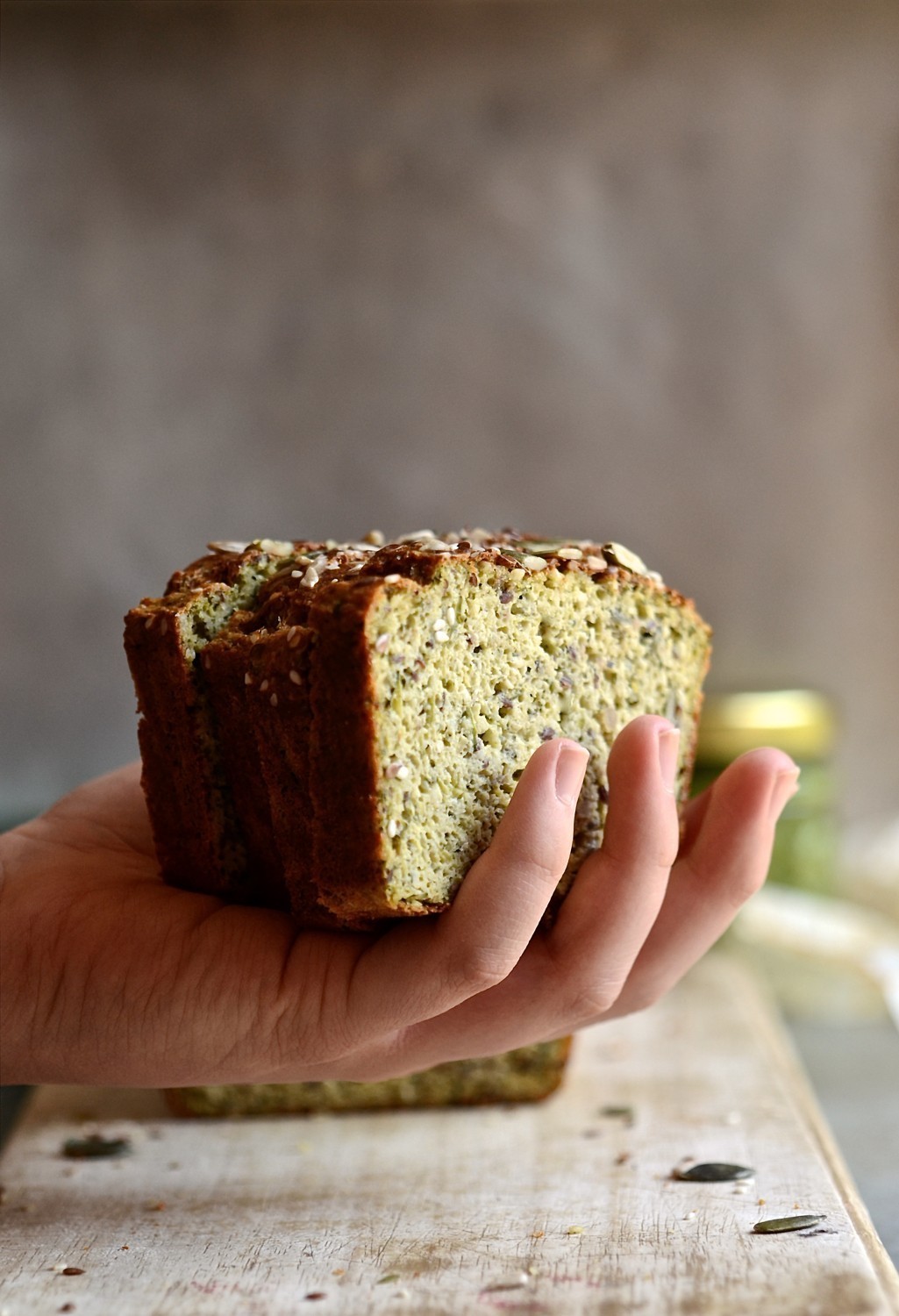 Gluten free zucchini seed bread