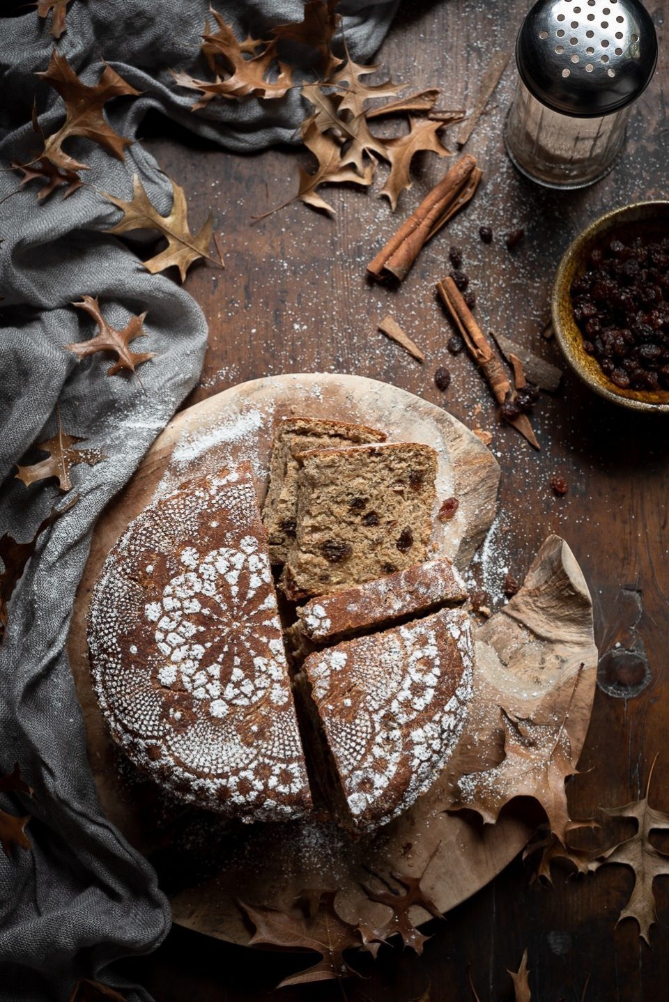 Overnight hot cross bun bread