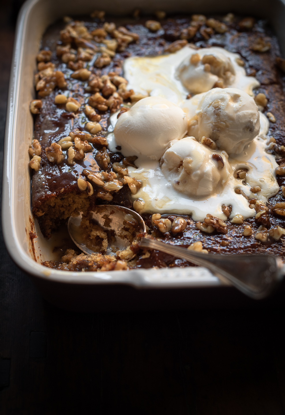 Sticky Fig and Walnut Pudding