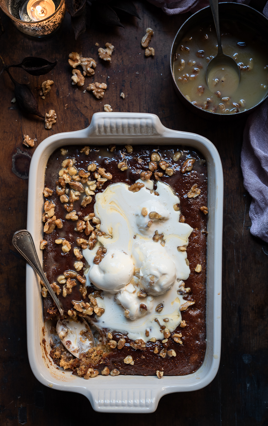 Sticky Fig and Walnut Pudding