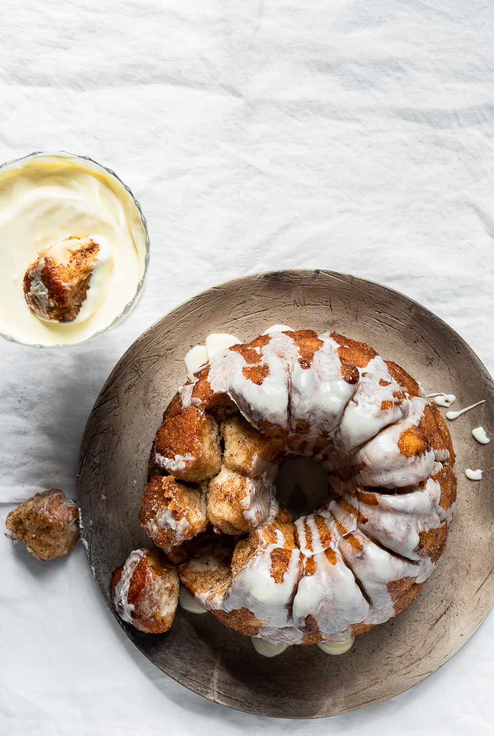 Cinnamon Churros Monkey Bread with Milk tart mousse