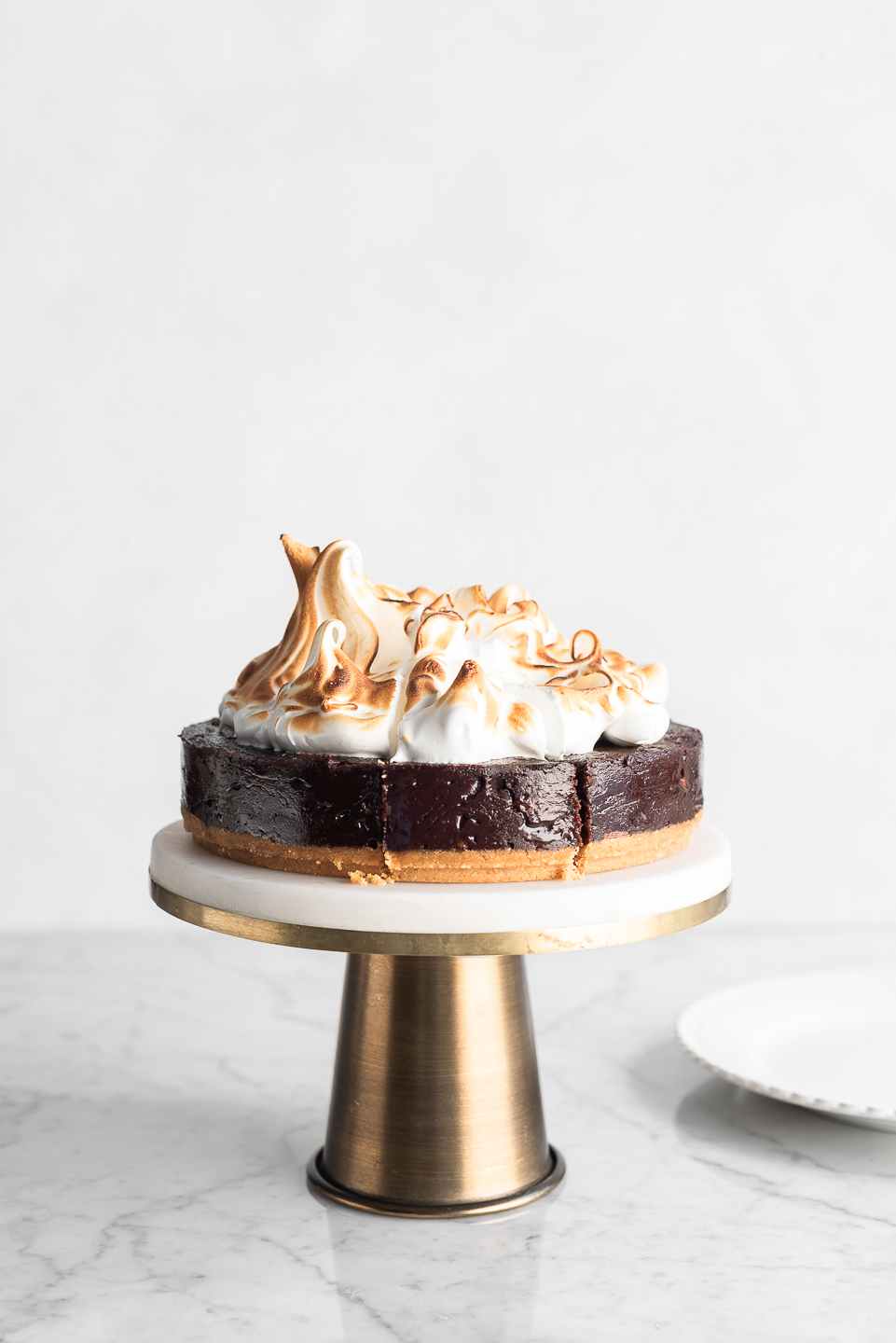 Pretzel Brownie S'mores Cake