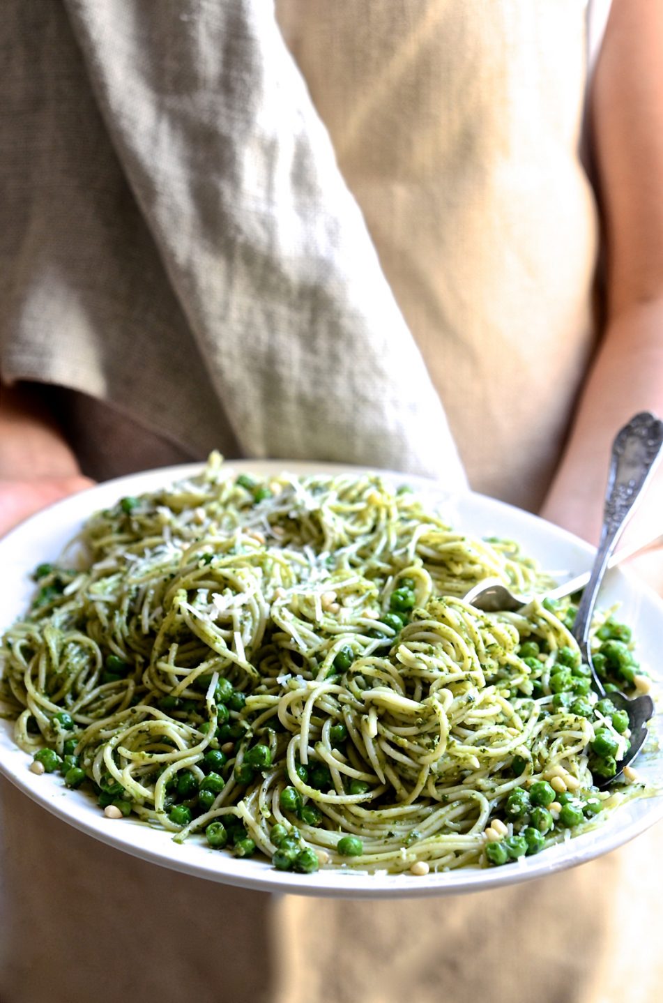 Healthy Basil pesto pasta