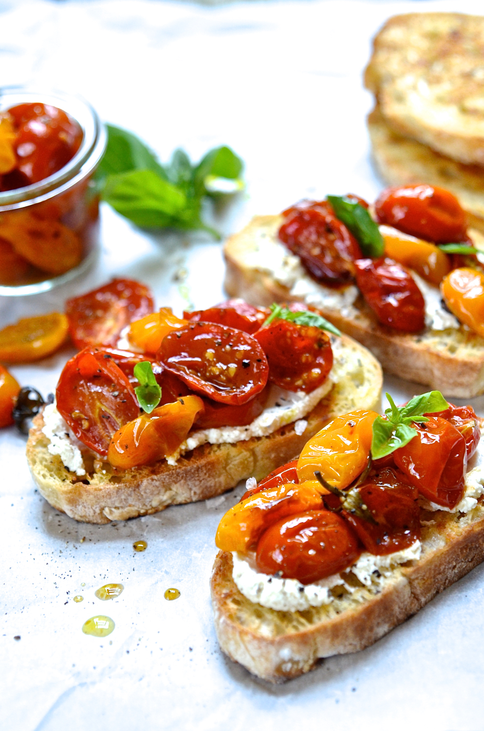 Candied tomato Bruschetta