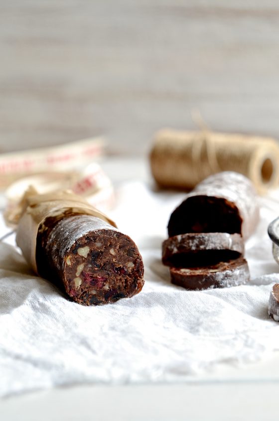 Rum and raisin chocolate salami Bibbyskitchen recipes