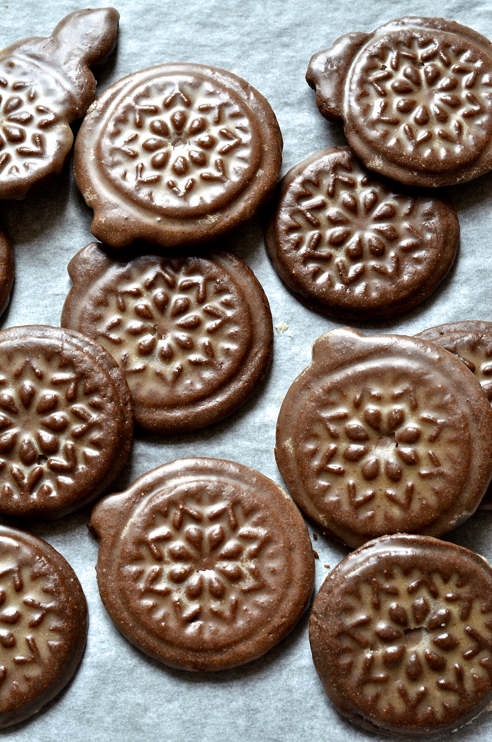 Gingerbread tile cookies