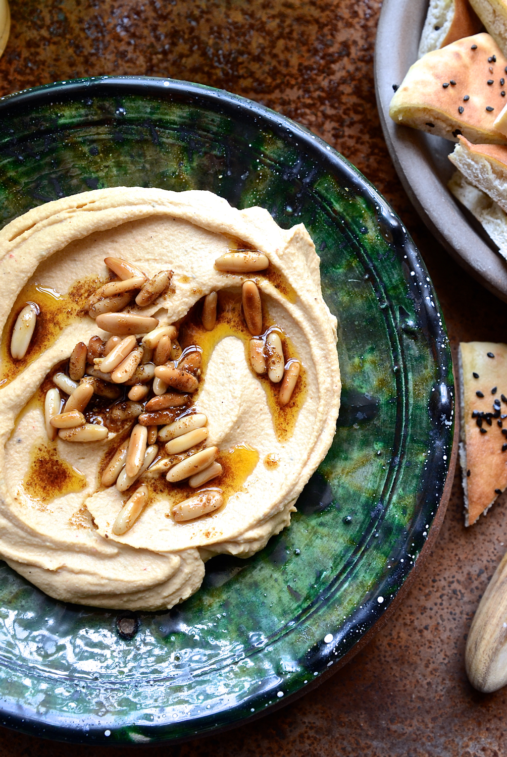 Creamy Hummus with harissa oil