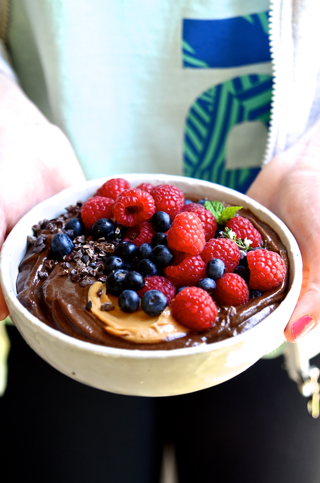 Avocado chocolate breakfast mousse