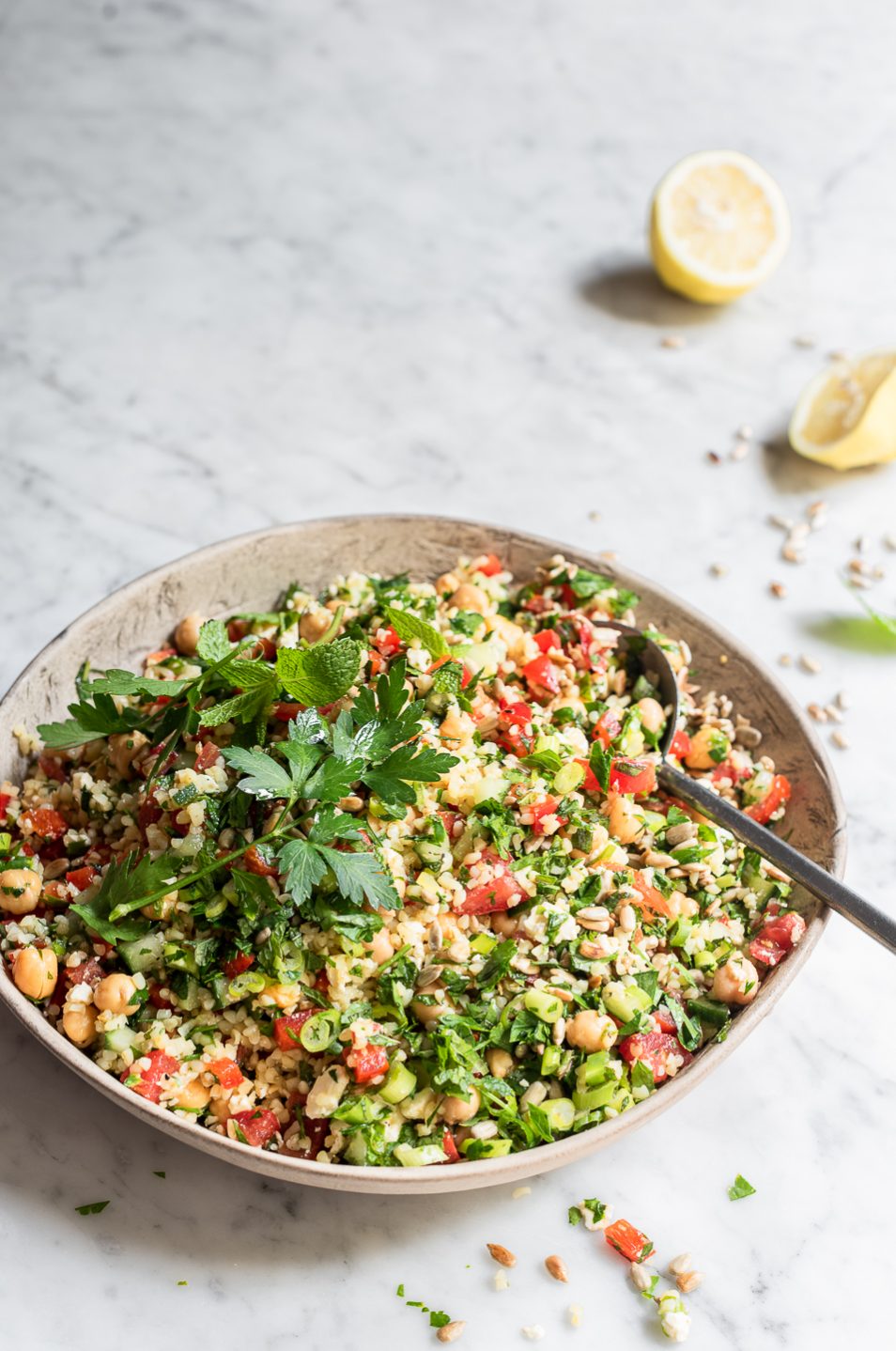 Tabbouleh bulgur wheat salad Bibby's Kitchen recipes