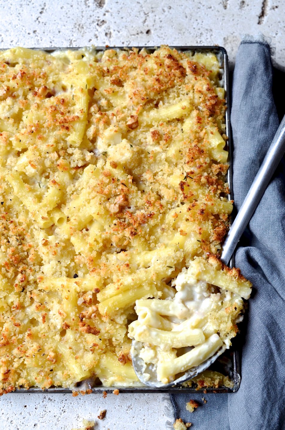 Roasted cauliflower Mac and Cheese Bibby's Kitchen Pasta