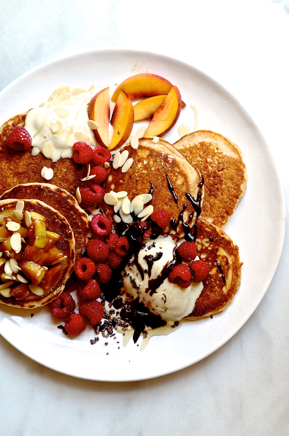 Fluffy yoghurt pancakes