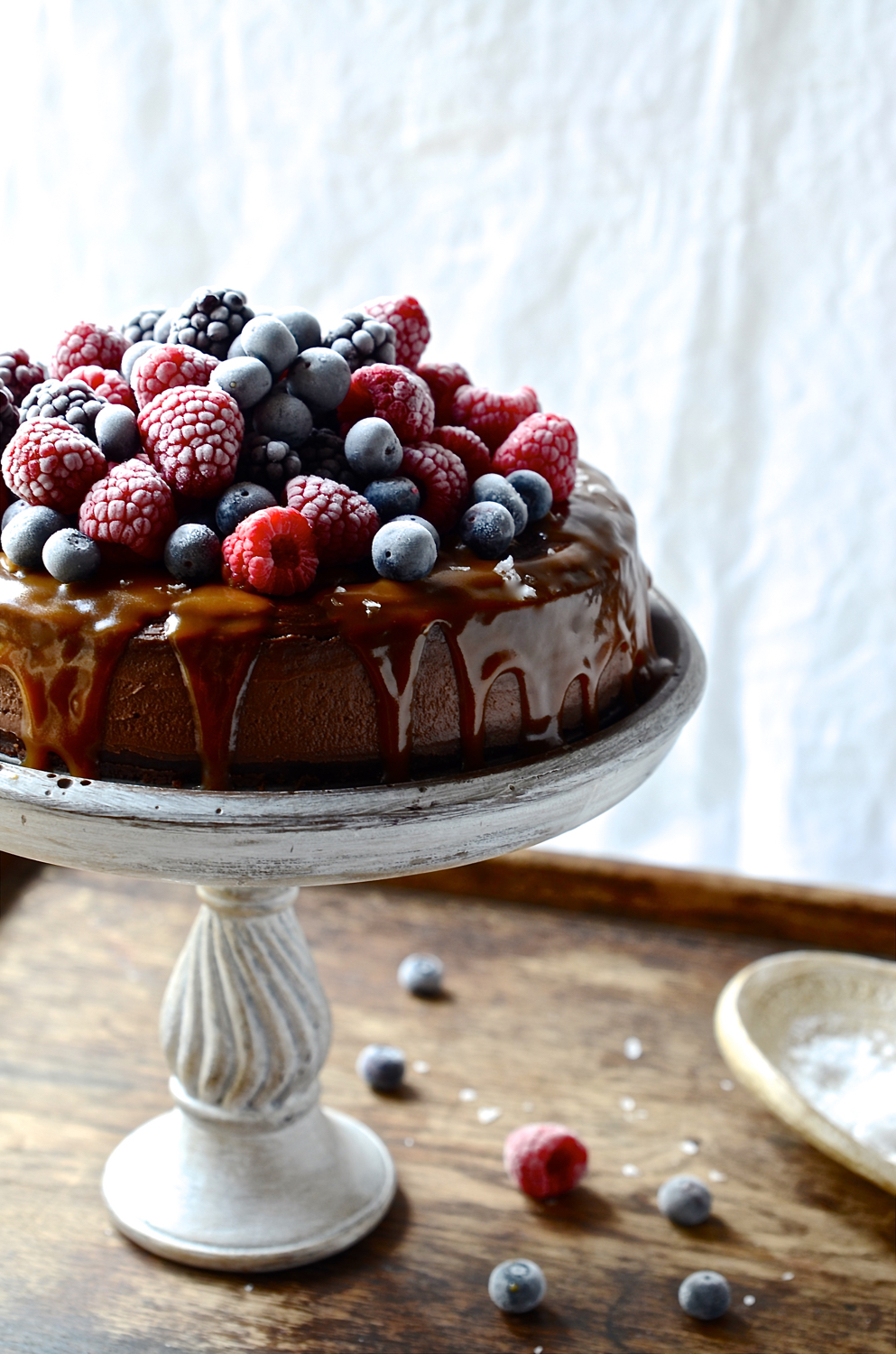 Nutella Chocolate Cheesecake with salted caramel