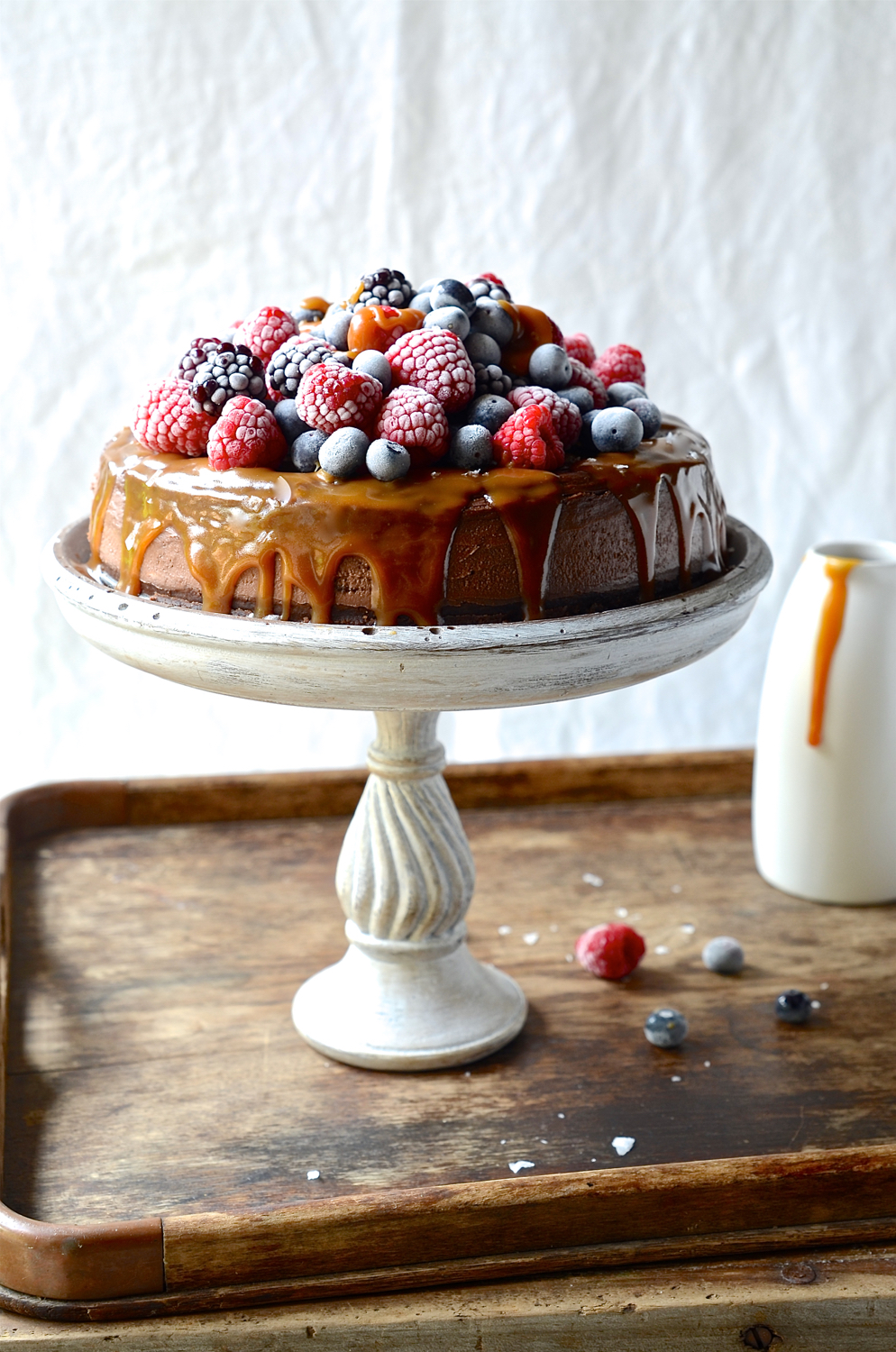 Nutella Chocolate Cheesecake with salted caramel