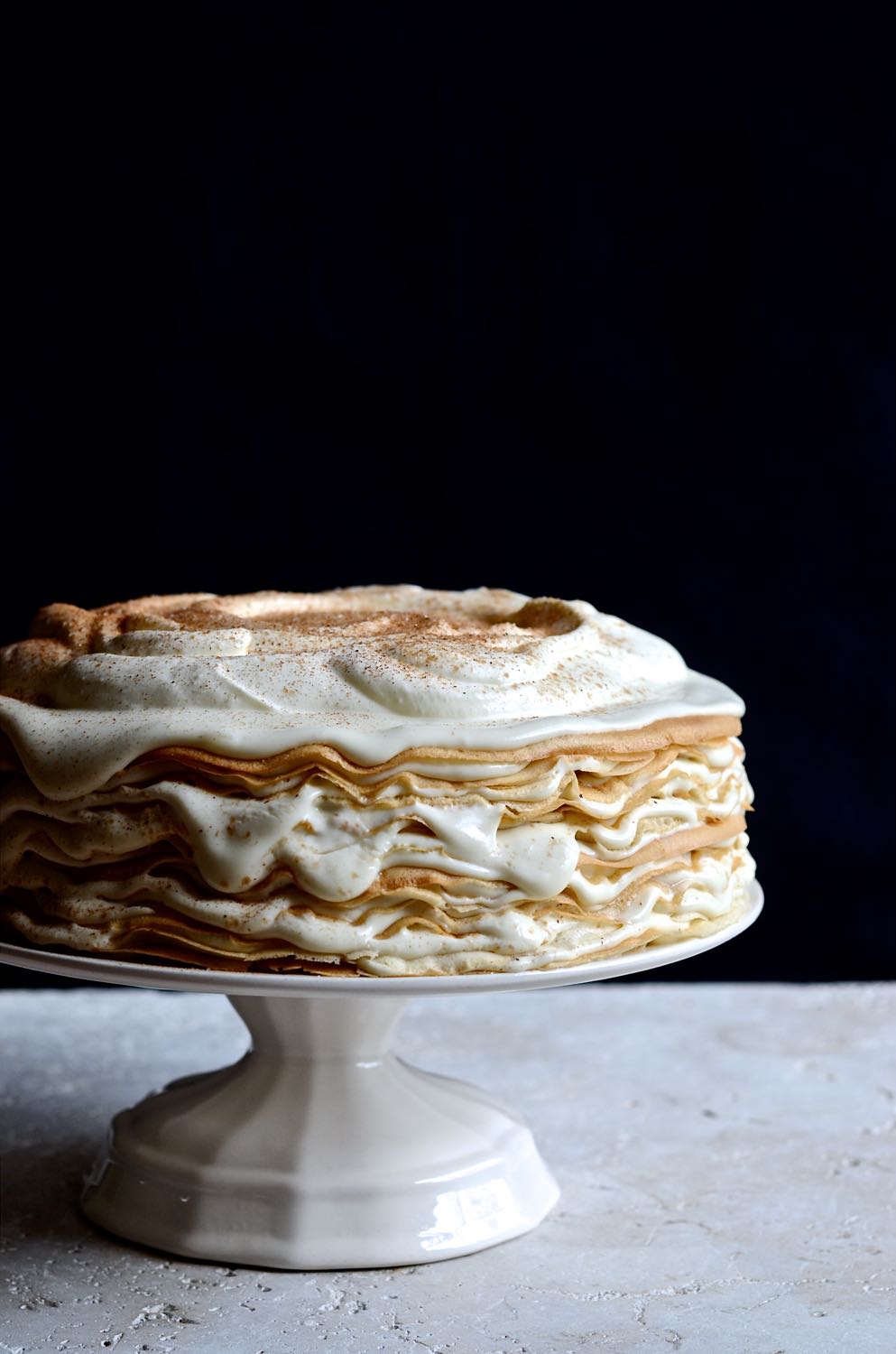 Milk tart pancake mille feuille