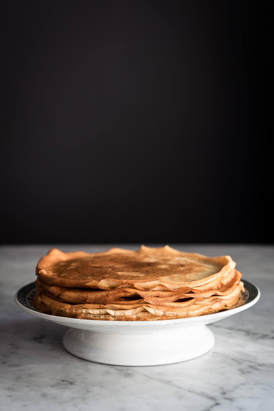 Brown butter wholemeal pancakes