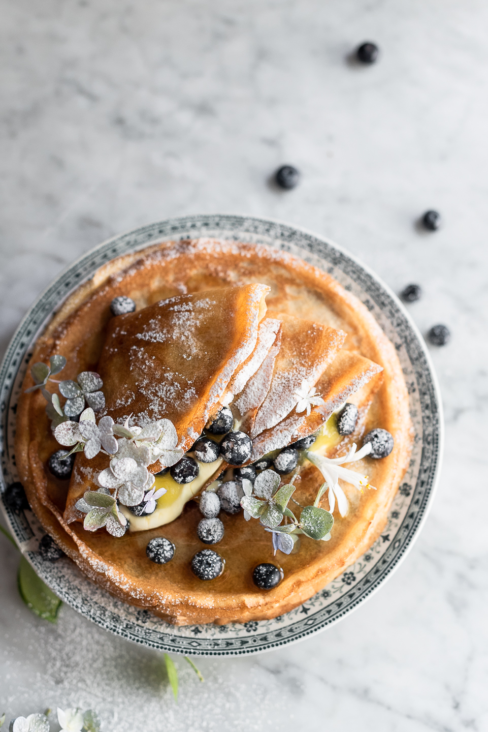 Brown butter wholemeal pancakes