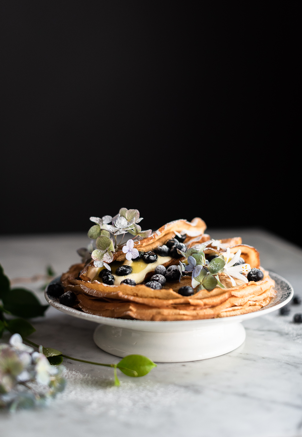 Brown butter wholemeal pancakes