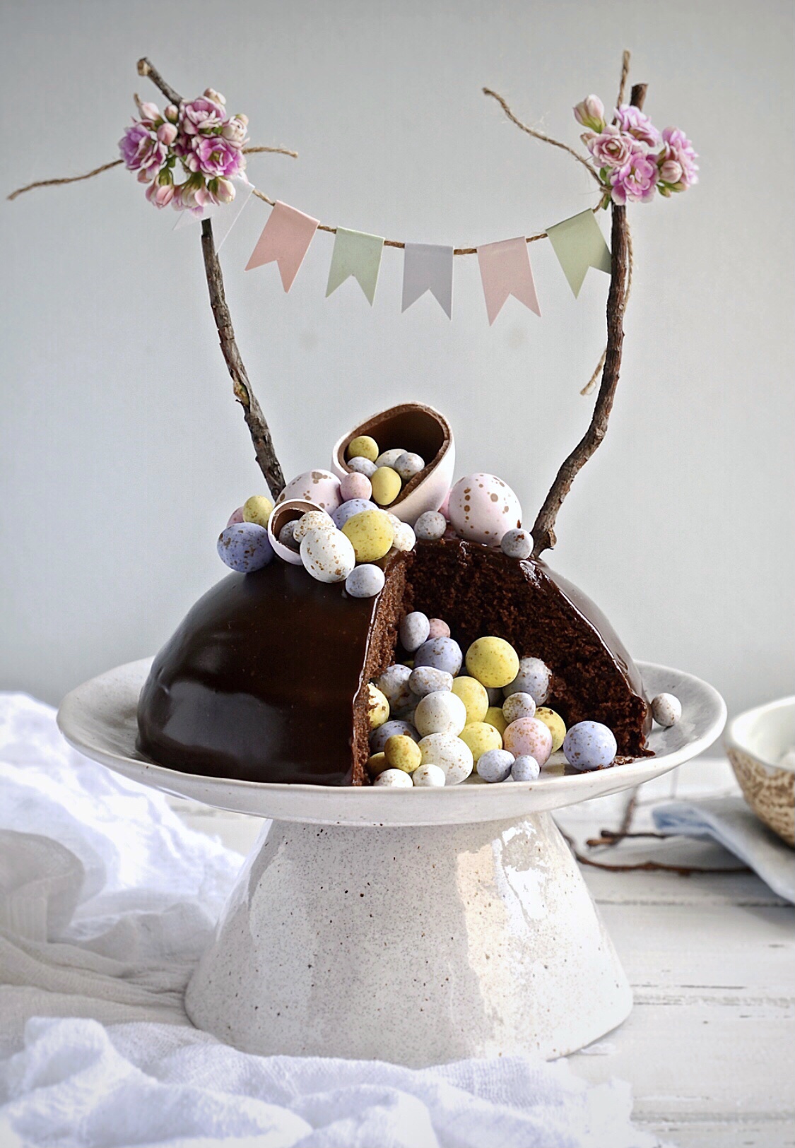 Chocolate Easter egg surprise cake