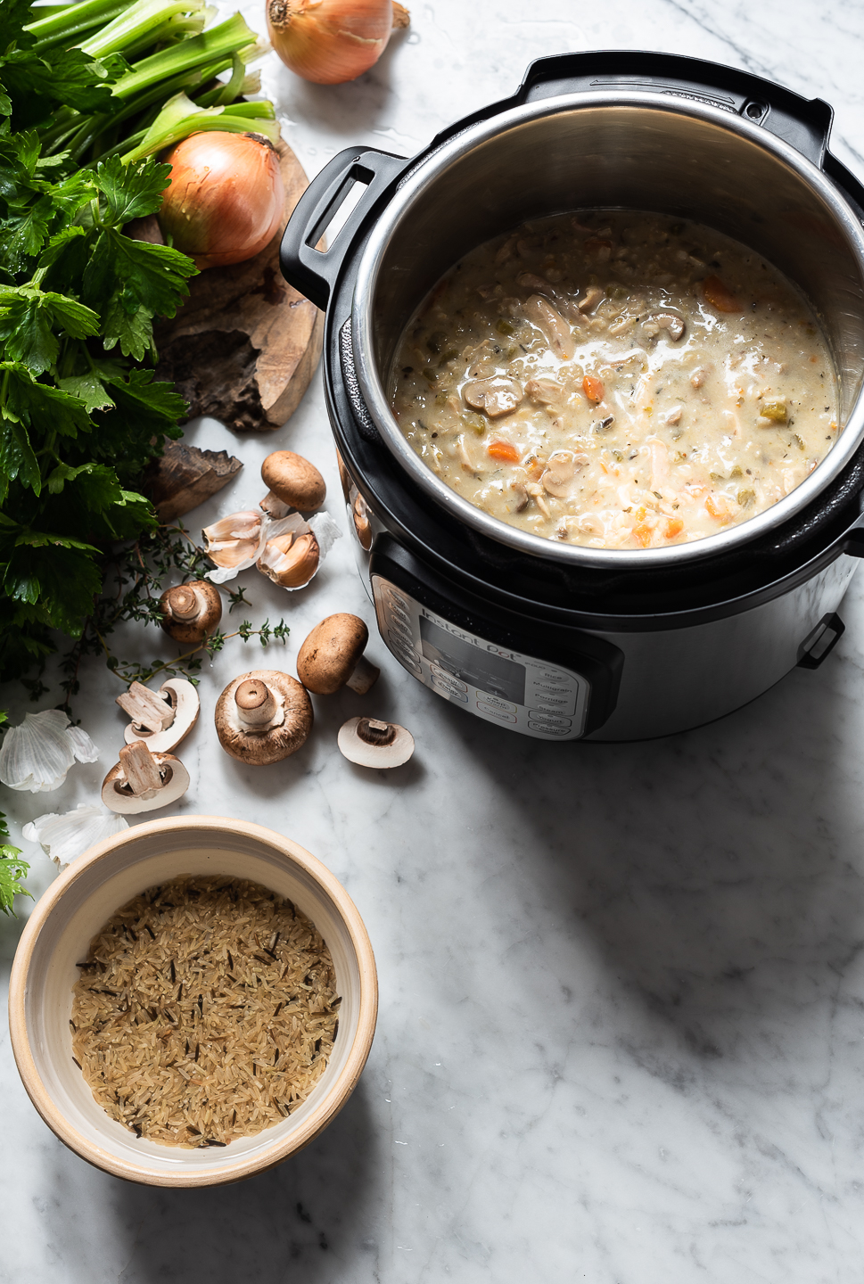Wild Rice Chicken Soup with Minty Salsa