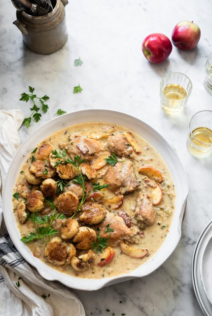 Chicken Normandy with Caramelised Apples | Bibbyskitchen Recipes