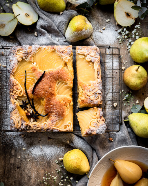 Frangipane Tart with Poached Pears