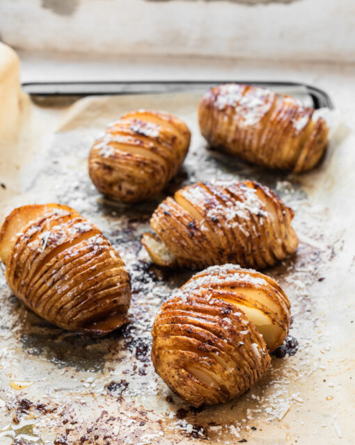 Marmite Hasselback Potatoes with Parmesan